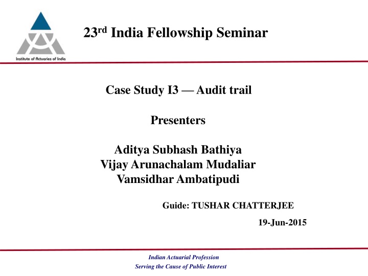 23 rd india fellowship seminar
