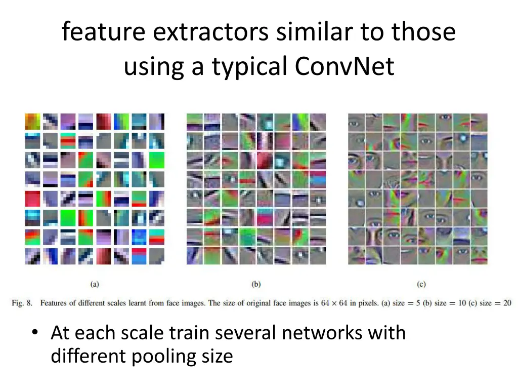feature extractors similar to those using