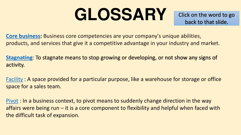 glossary