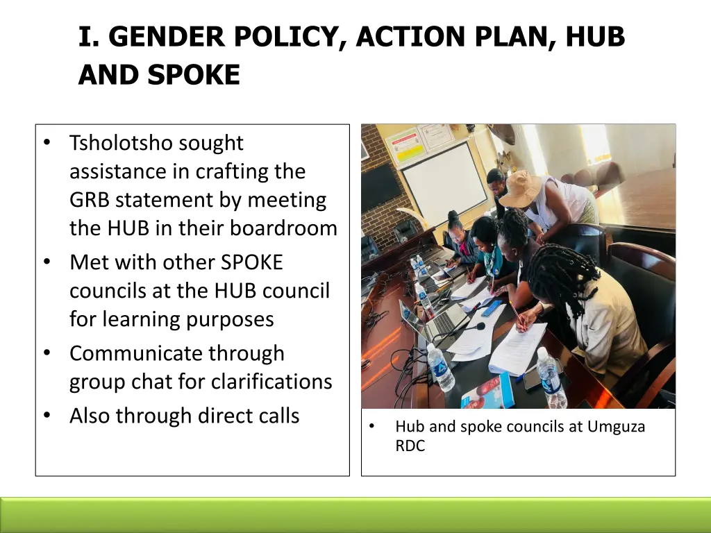 i gender policy action plan hub and spoke 1