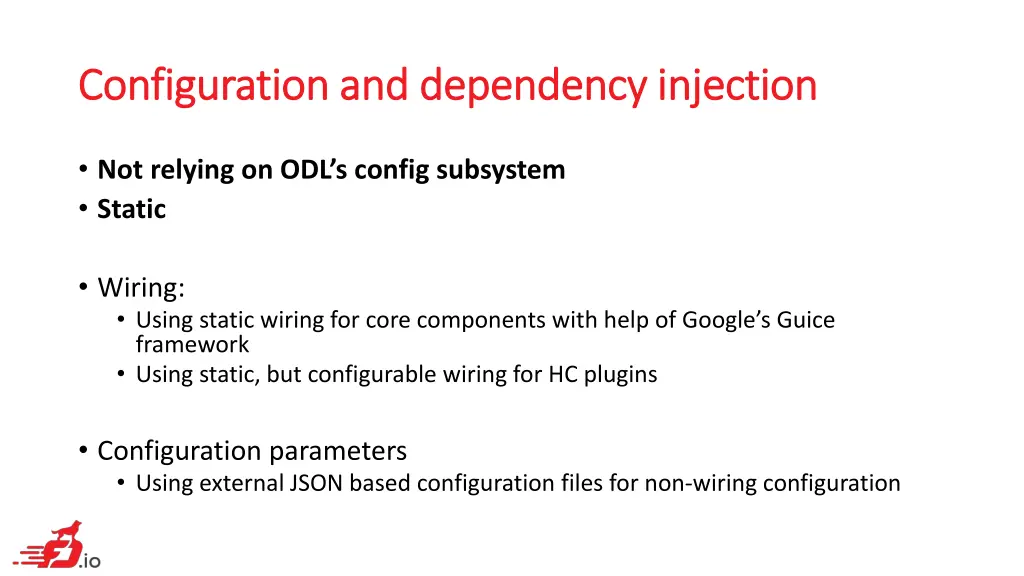 configuration and dependency injection