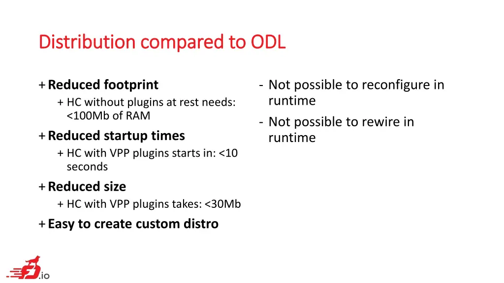 distribution compared to odl distribution