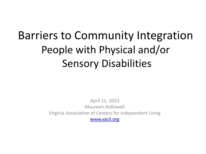 barriers to community integration people with