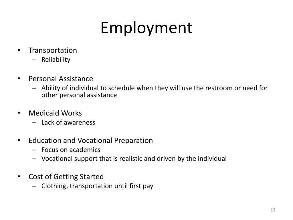 employment