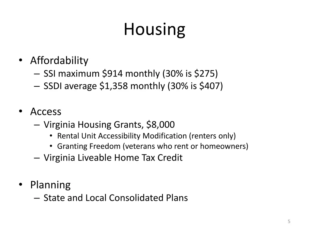 housing