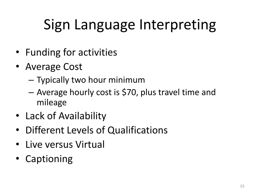 sign language interpreting