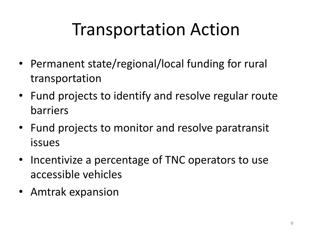 transportation action