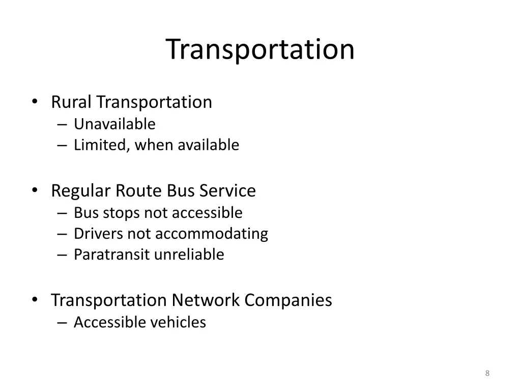 transportation