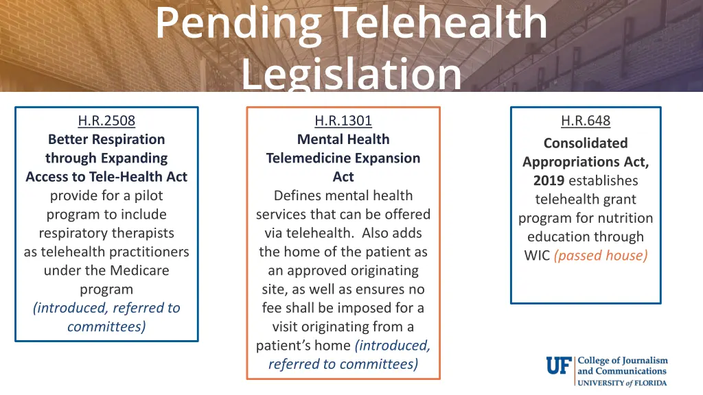pending telehealth legislation 2