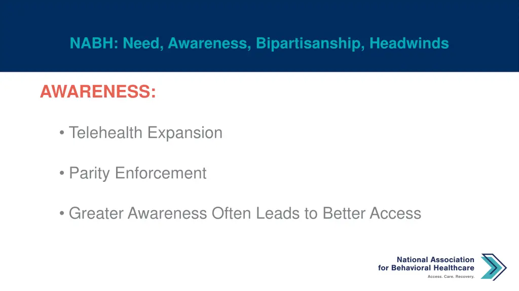 nabh need awareness bipartisanship headwinds 2