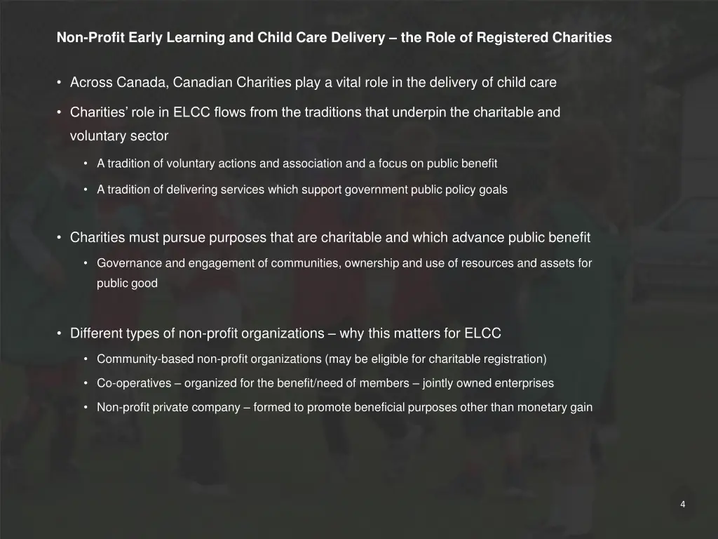 non profit early learning and child care delivery