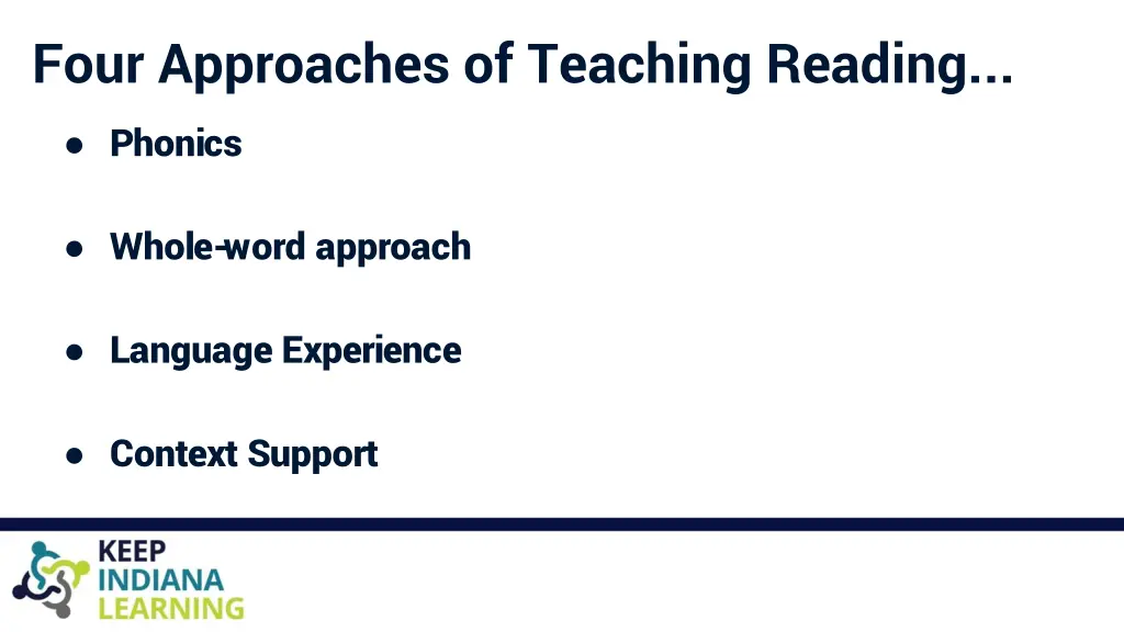 four approaches of teaching reading