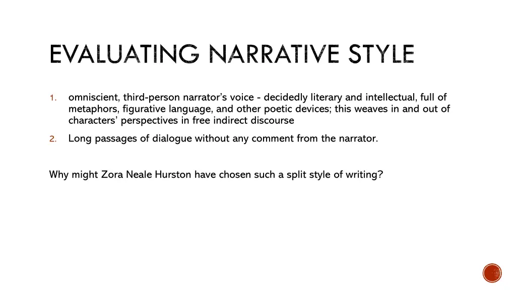 evaluating narrative style