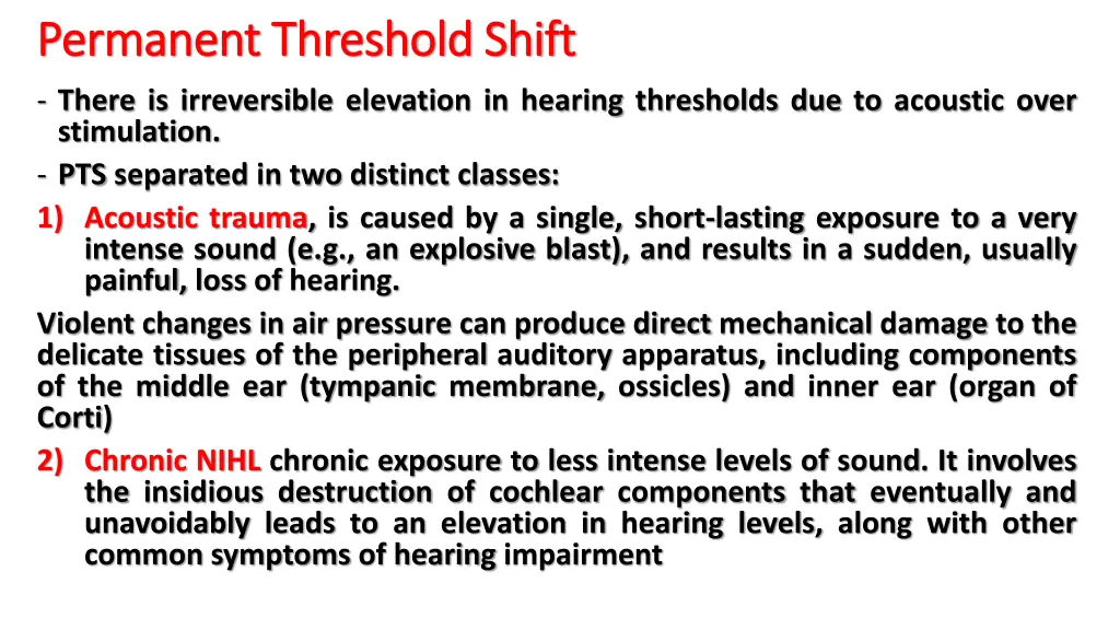 permanent threshold shift permanent threshold