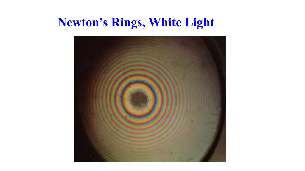 newton s rings white light