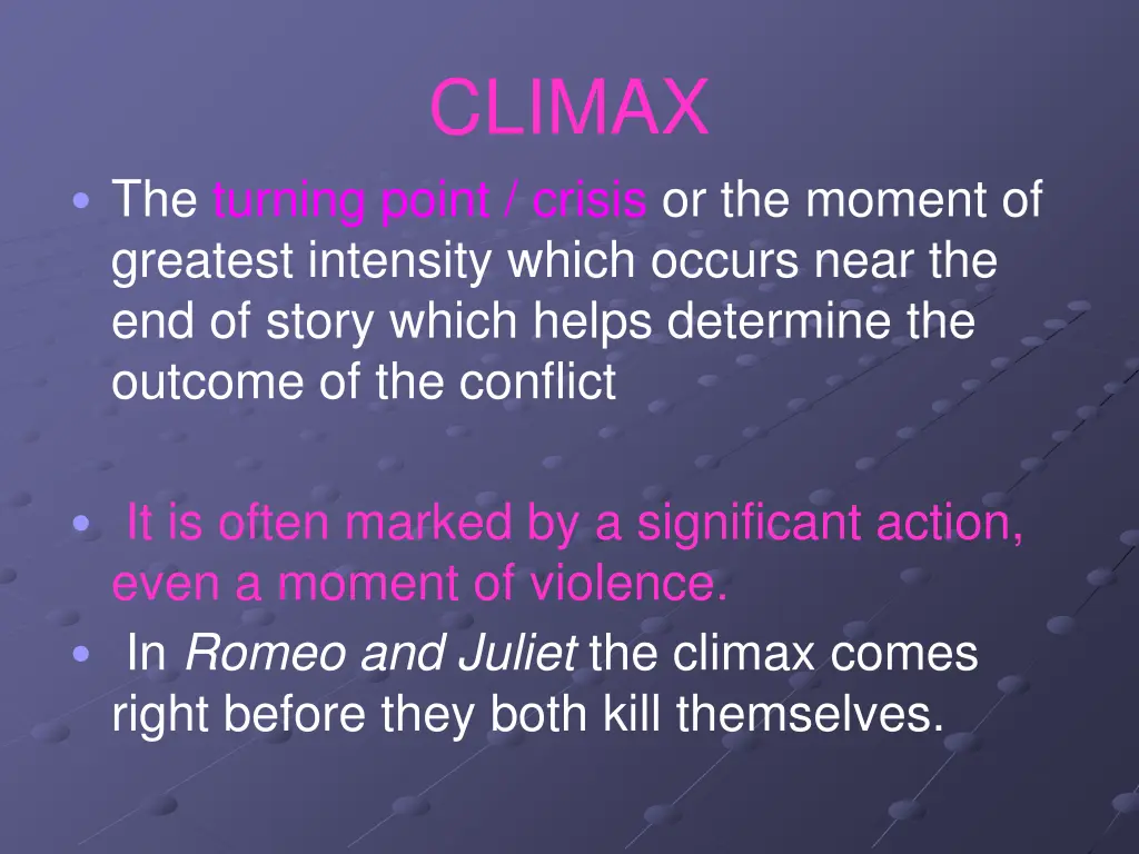 climax
