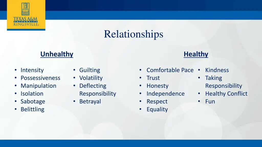 relationships