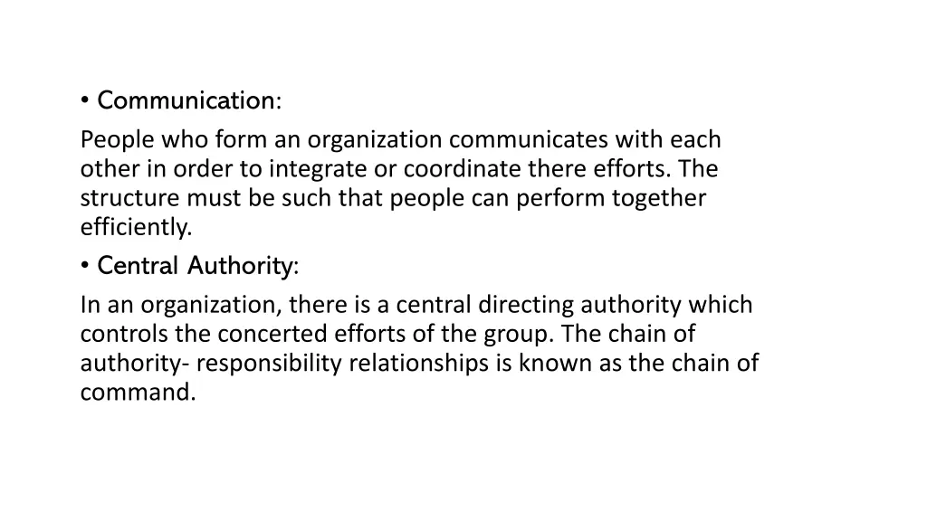 communication people who form an organization