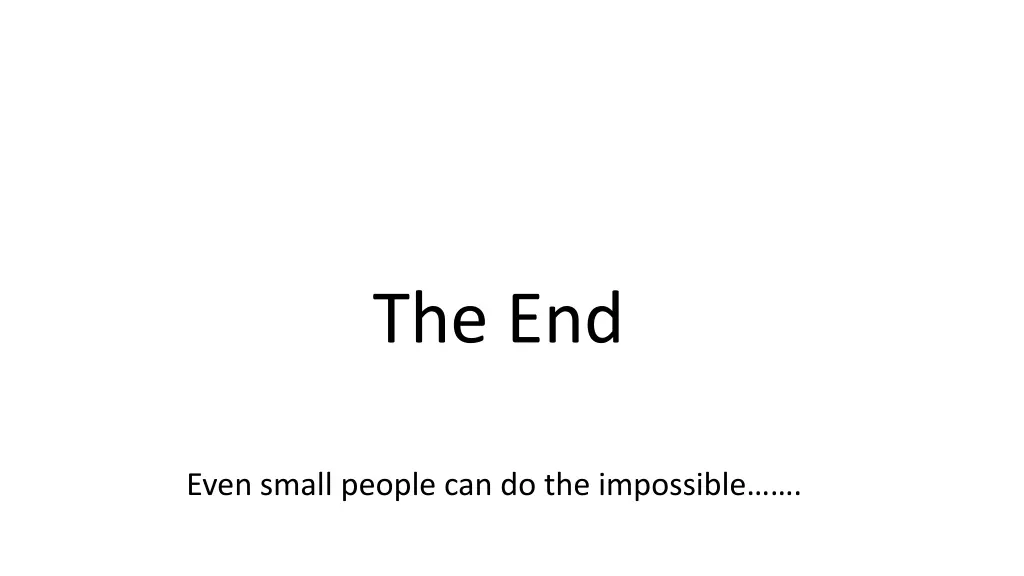 the end