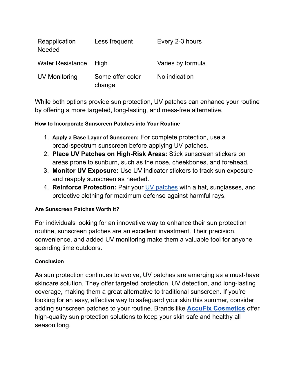 reapplication needed