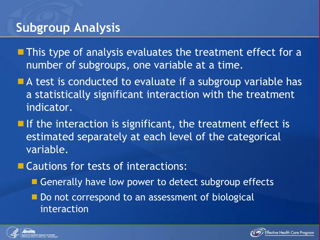 subgroup analysis