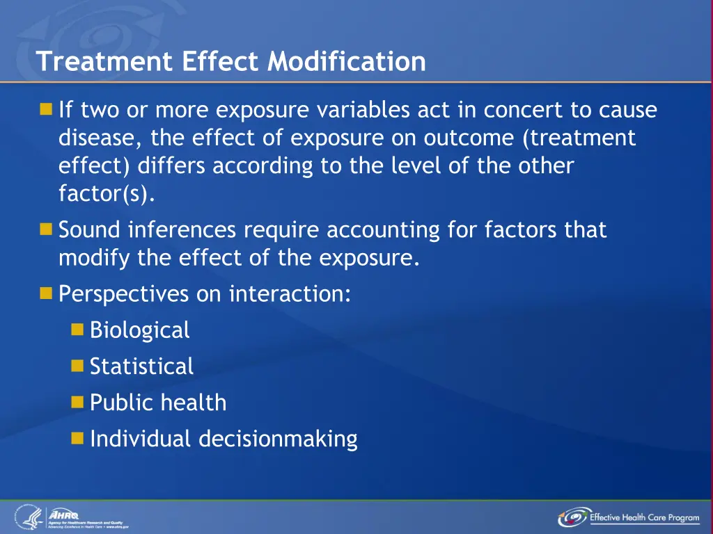 treatment effect modification