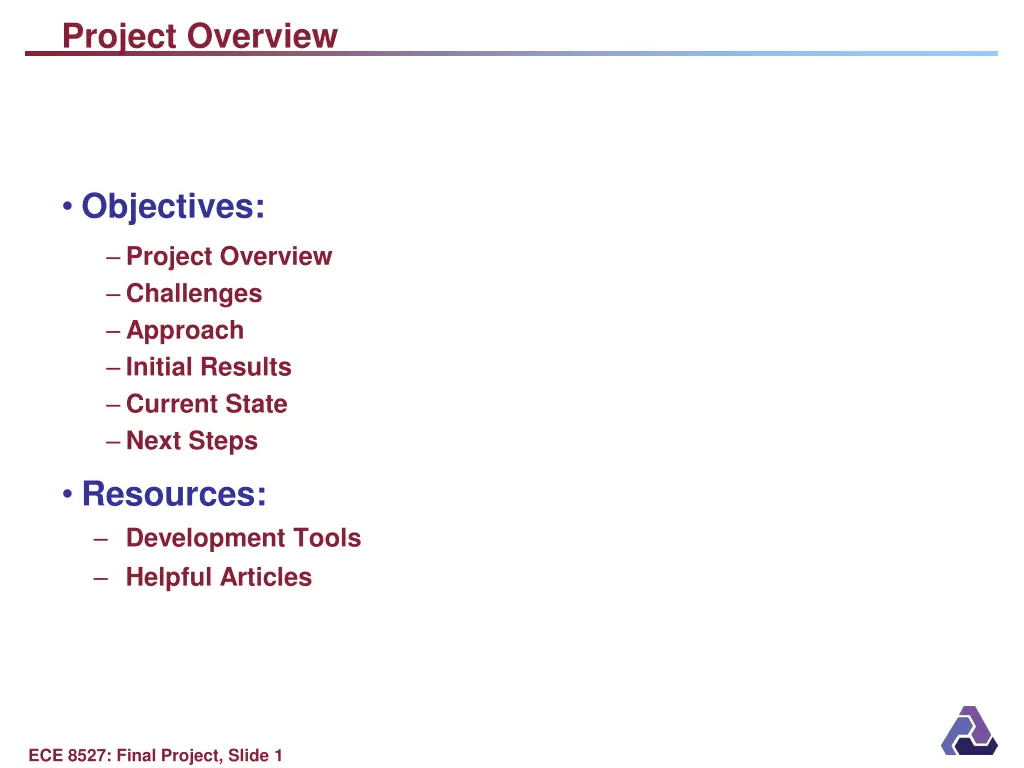 project overview