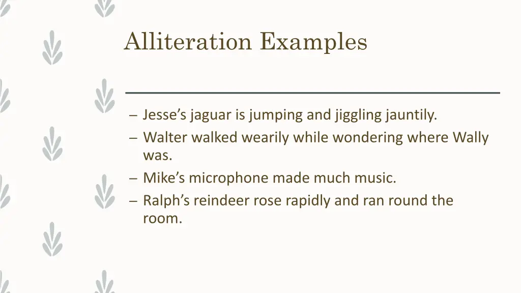alliteration examples