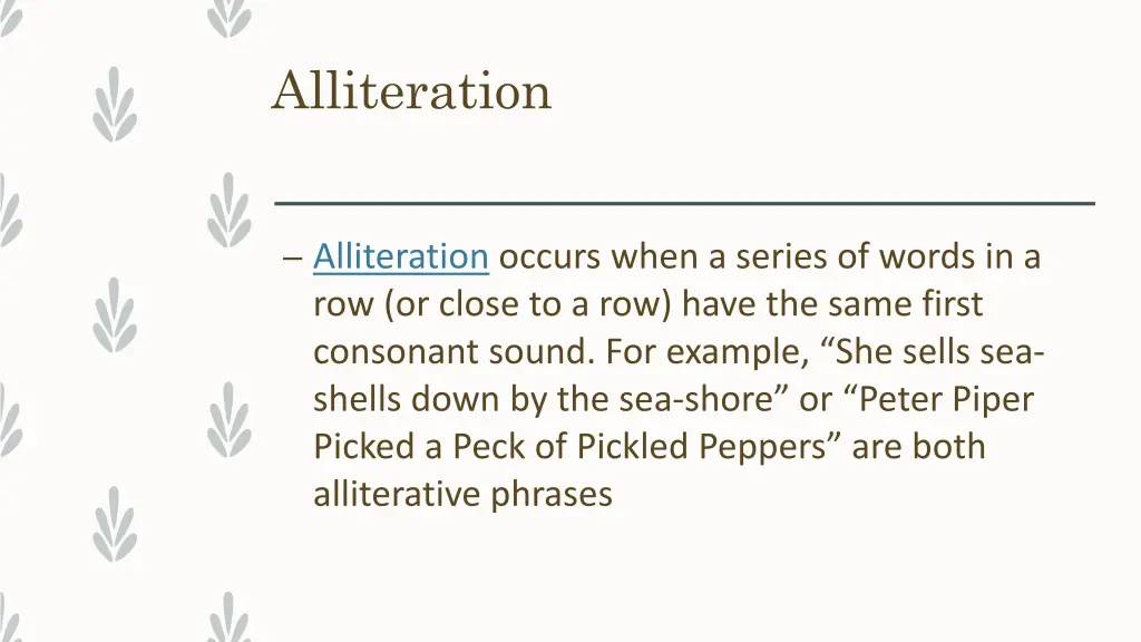 alliteration
