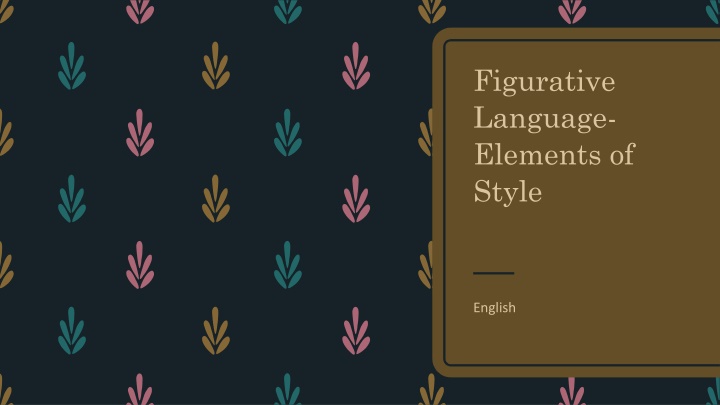 figurative language elements of style