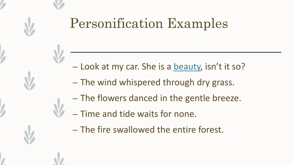 personification examples