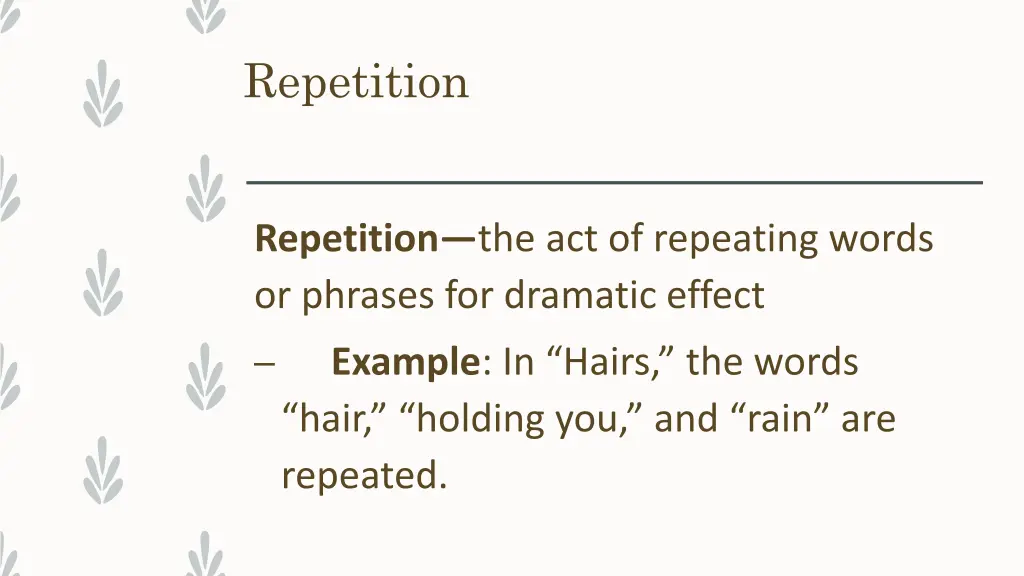 repetition