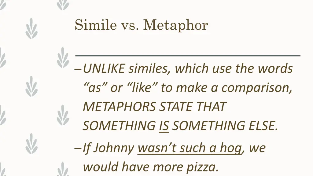 simile vs metaphor