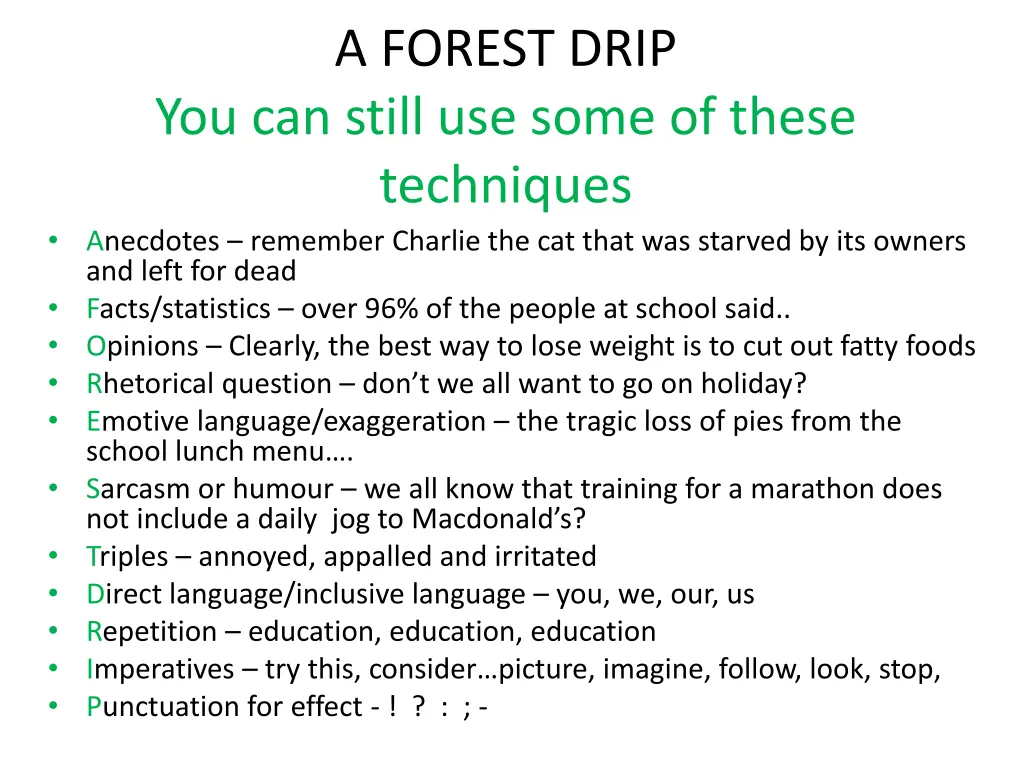 a forest drip