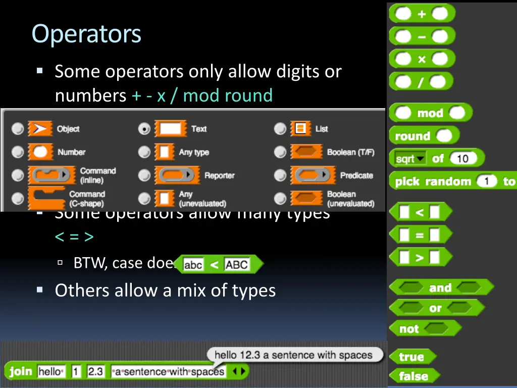 operators