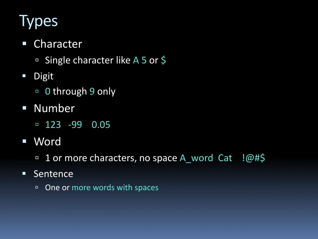 types