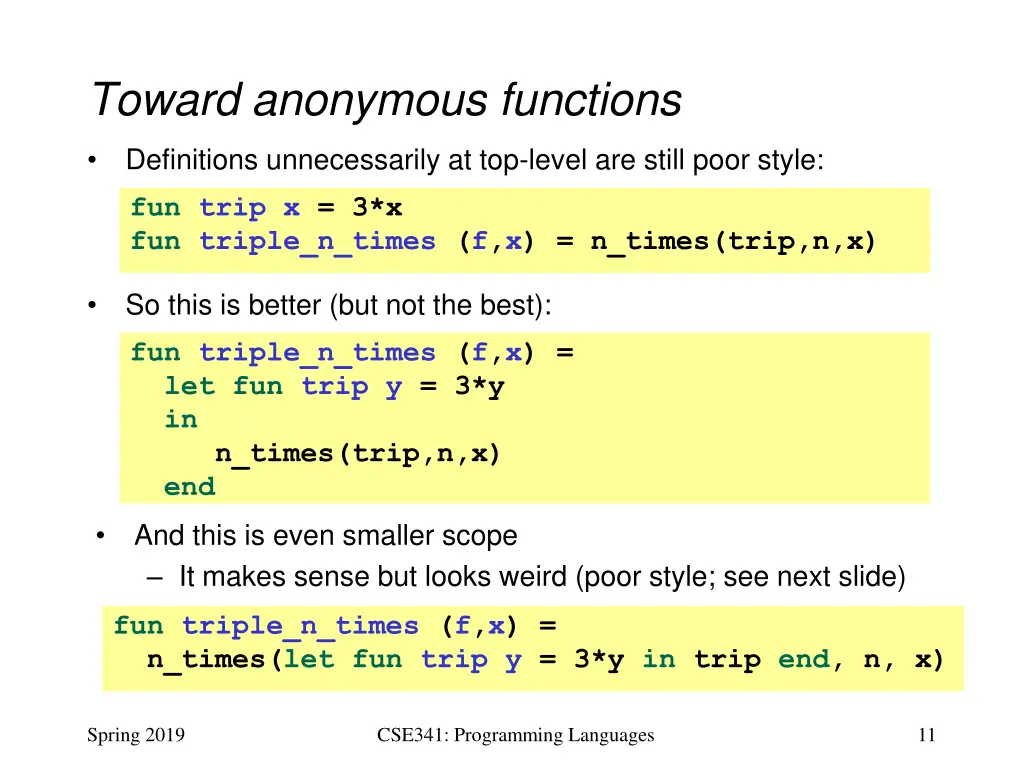 toward anonymous functions