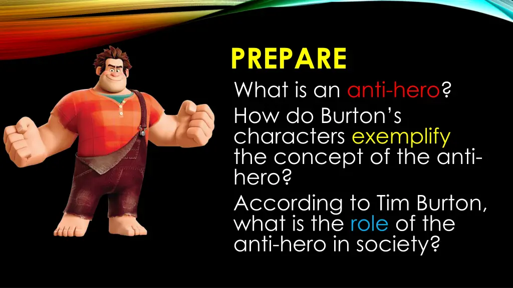 prepare what is an anti hero how do burton