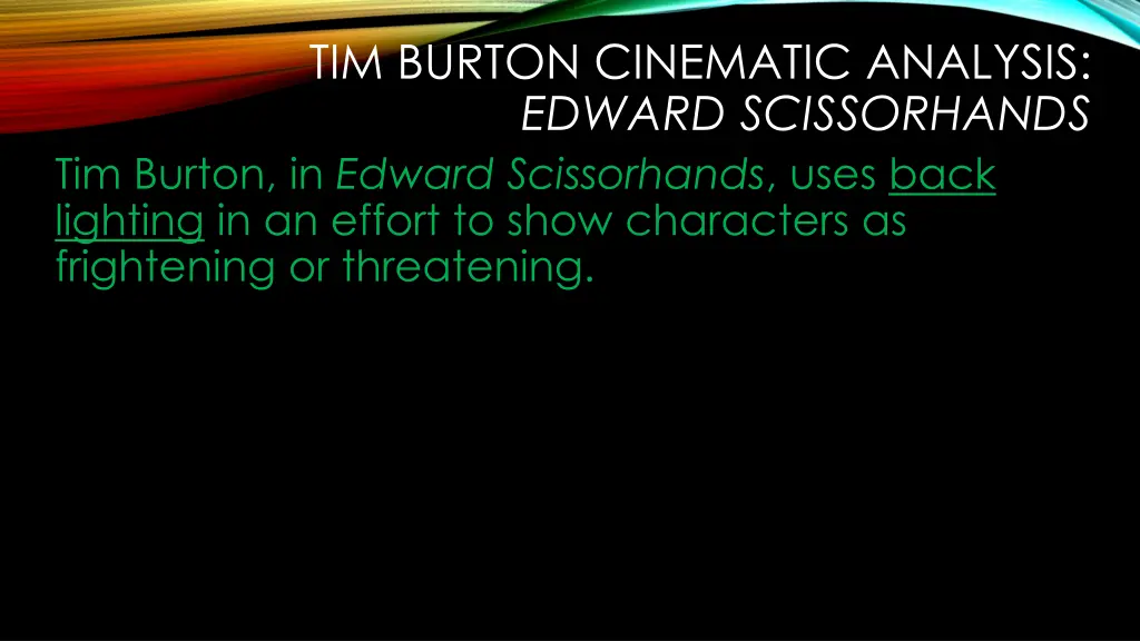 tim burton cinematic analysis edward scissorhands 1