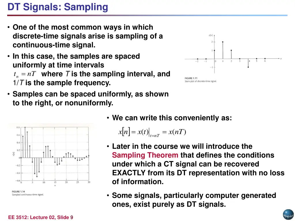 dt signals sampling