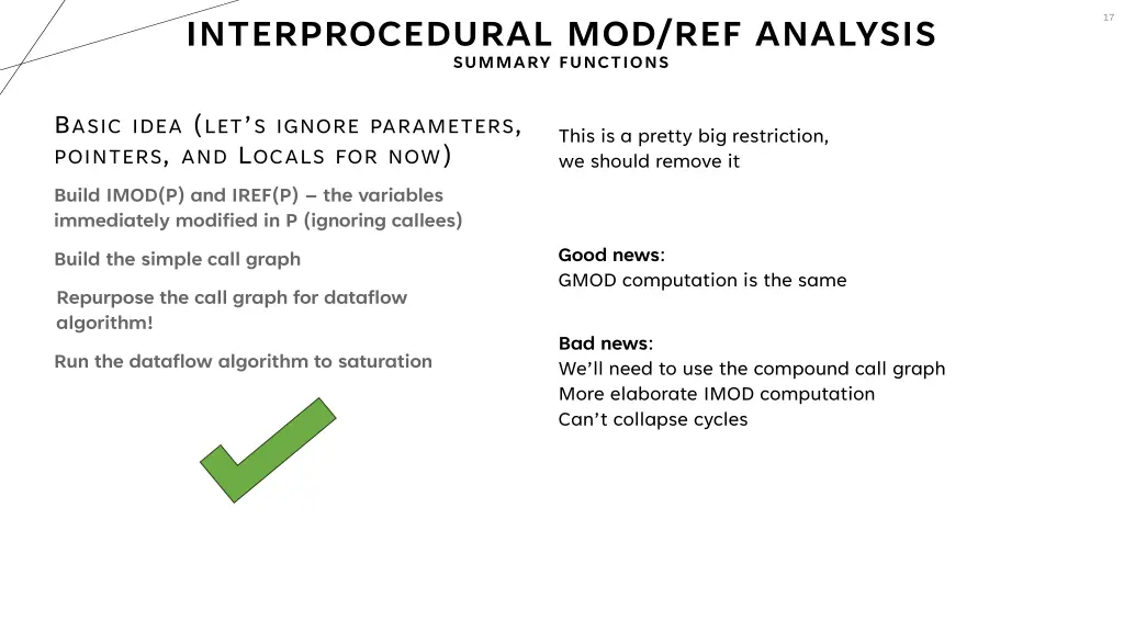 interprocedural mod ref analysis summary functions 6