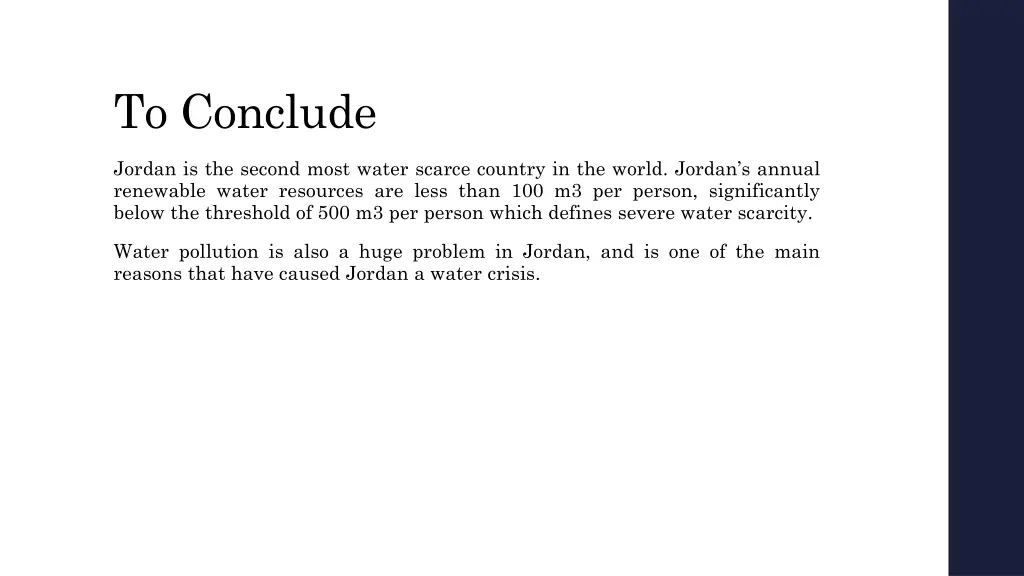 to conclude
