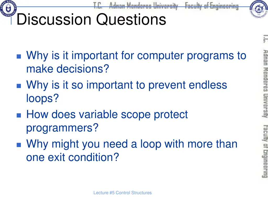 discussion questions
