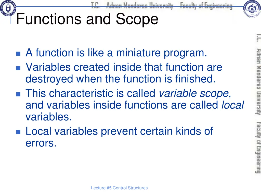 functions and scope