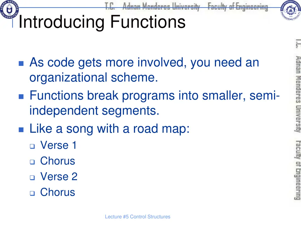 introducing functions