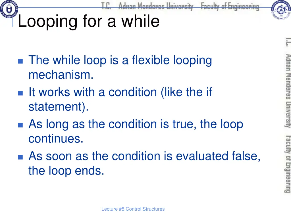 looping for a while