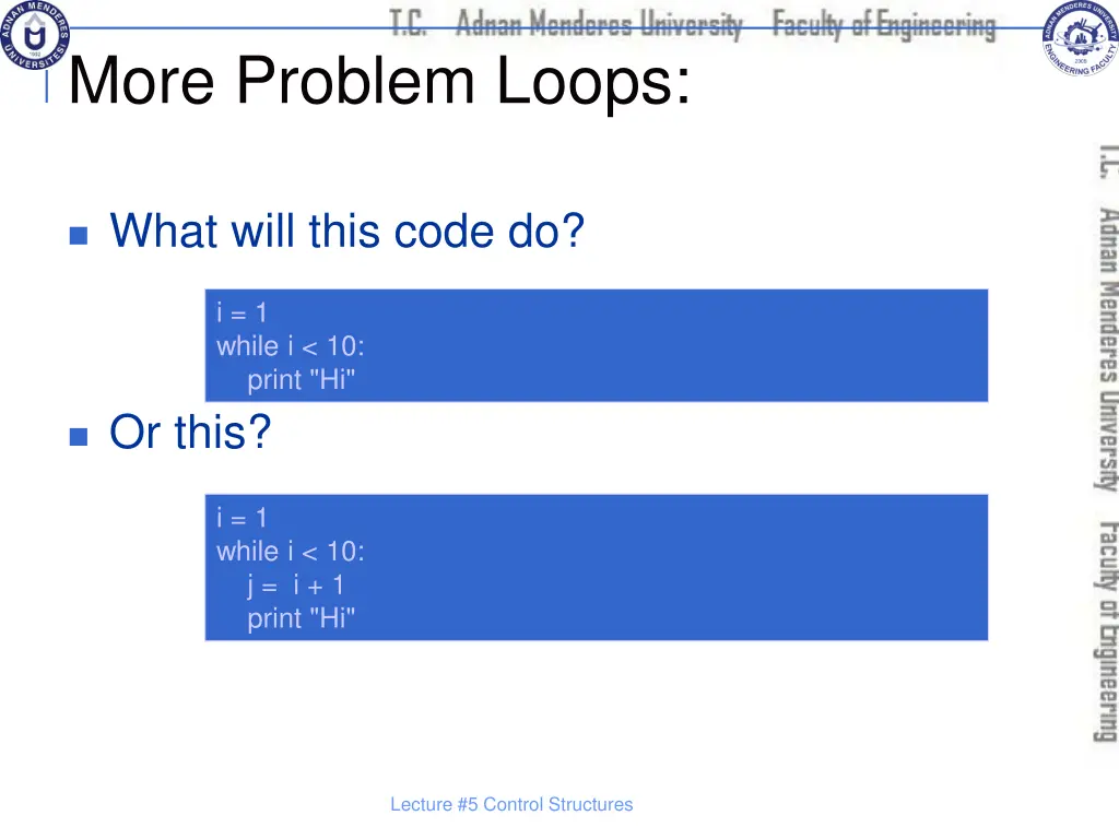 more problem loops