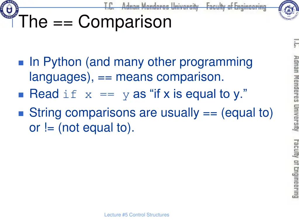 the comparison