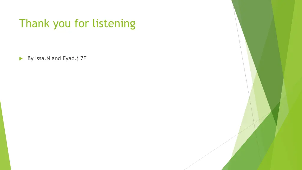 thank you for listening