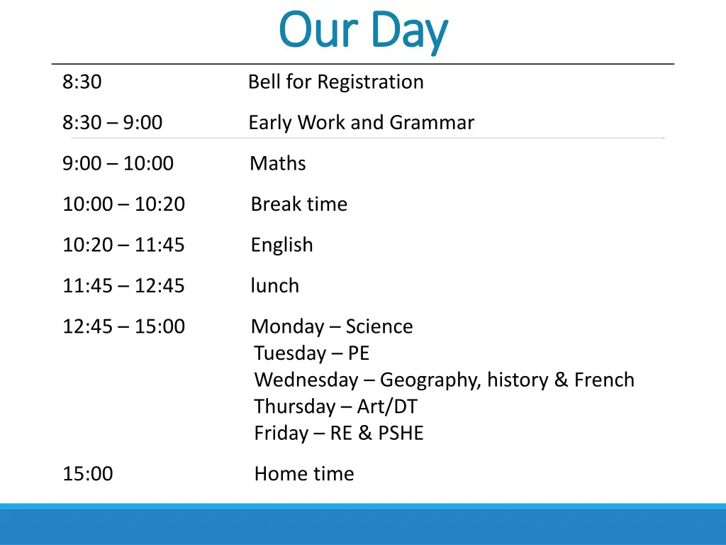 our day our day